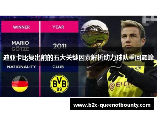 迪亚卡比复出前的五大关键因素解析助力球队重回巅峰